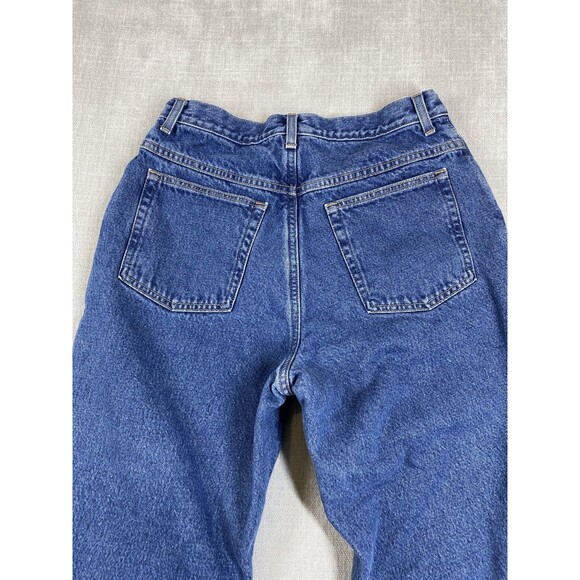 LL Bean Jeans Womens 12 Medium Blue Original Fit Relaxed Flannel Lined Plaid - Picture 9 of 12